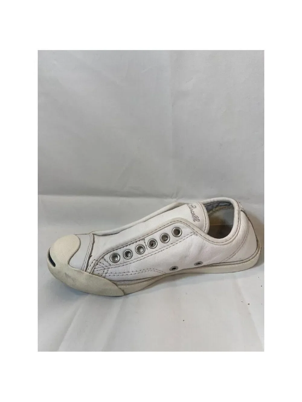 Womens Size 5.5 CONVERSE JACK PURCELL White Leather Athletic Sneakers Shoes